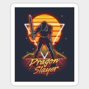 Retro Dragon Slayer Sticker